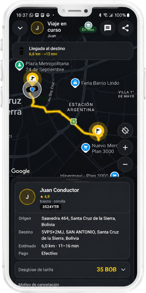 Aplicación MyTaxi